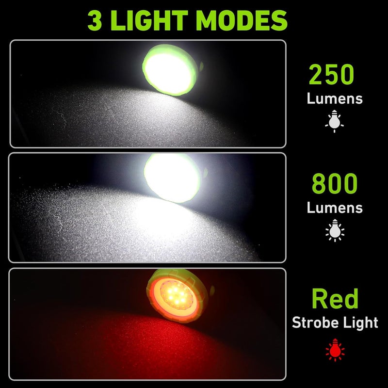 SEAMAGIC 2-Pack Rechargeable LED Work Lights, 360-Degree Adjustable Spotlights with Magnetic Base, Clamp Lights for Barbecue, Workshop, Construction Site, Car Repairing and Home Using - Image 5